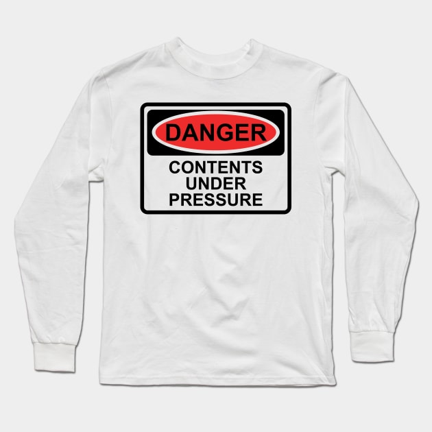 Contents Under Pressure Long Sleeve T-Shirt by at1102Studio